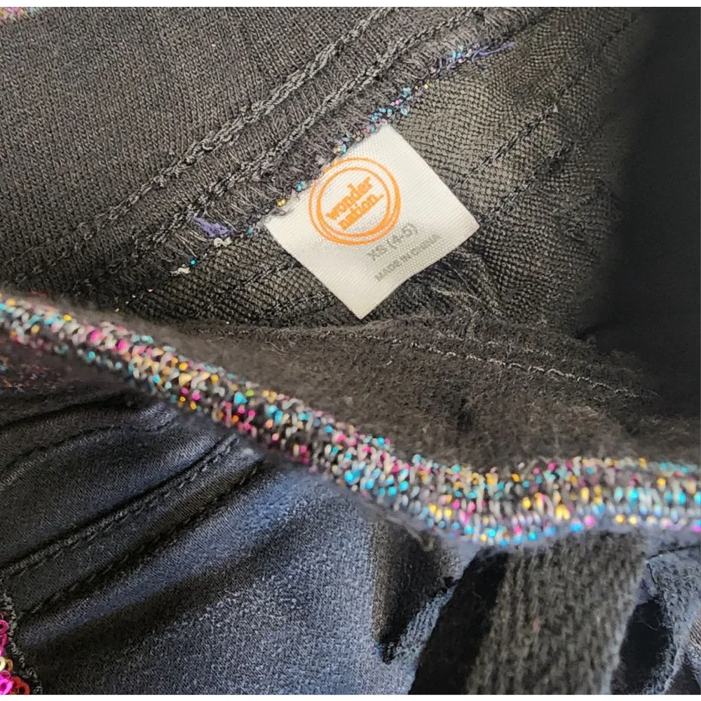 Girls Wonder Nation Jean Capris Black/Silver Size XS 4-5